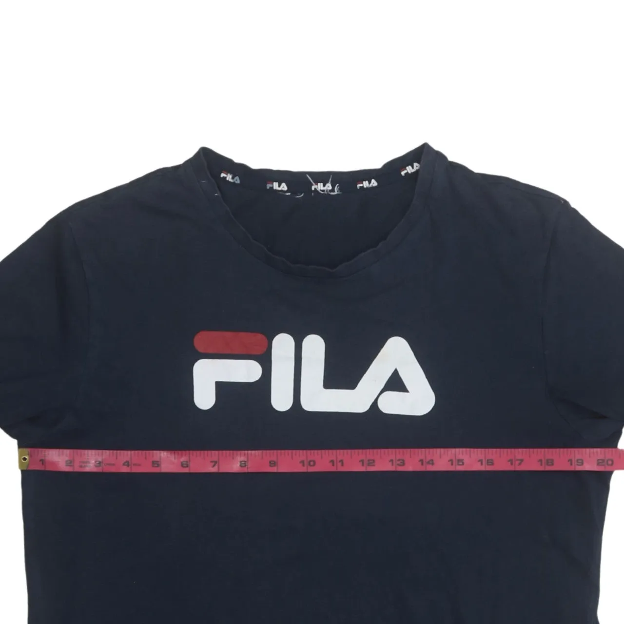 Fila Navy Blue T Shirt Men's Medium Printed Big Logo Crewneck Casual Top Tee sold by Vintage Club product image thumbnail 5