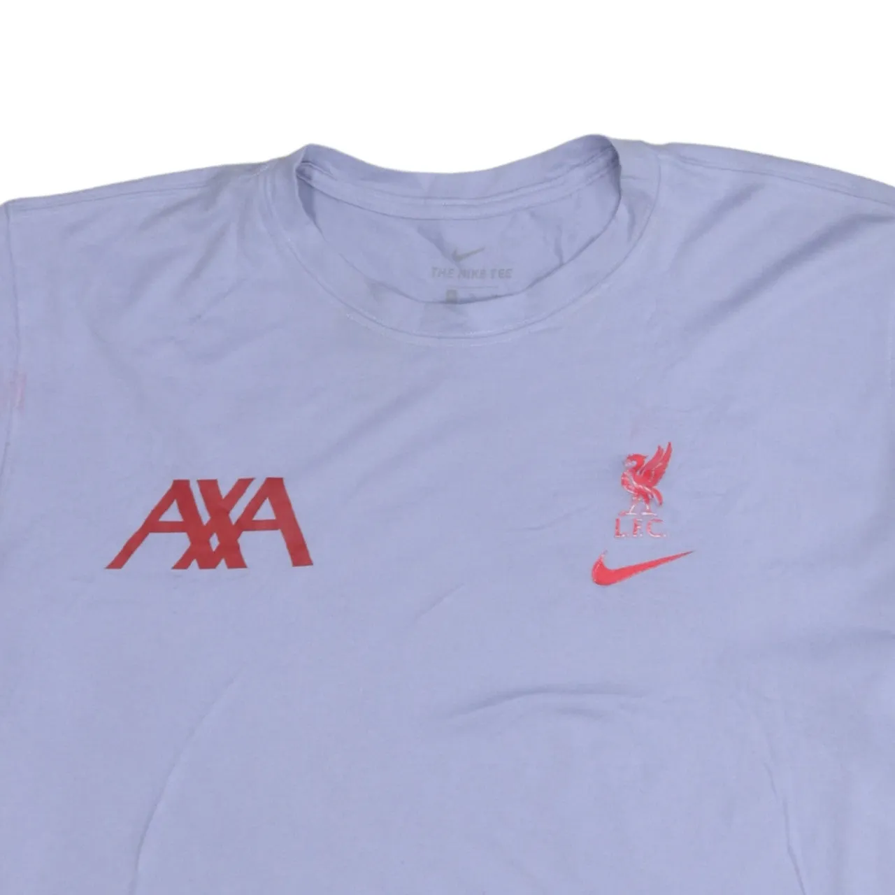 Nike Lilac T Shirt Men’s XLarge Printed AXA Liverpool Crest YNWA Back Swoosh Tee sold by Vintage Club product image thumbnail 3