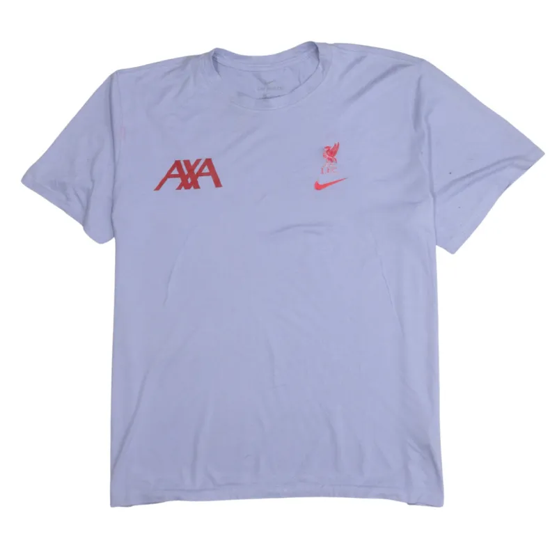 Nike Lilac T Shirt Men’s XLarge Printed AXA Liverpool Crest YNWA Back Swoosh Tee made by Nike