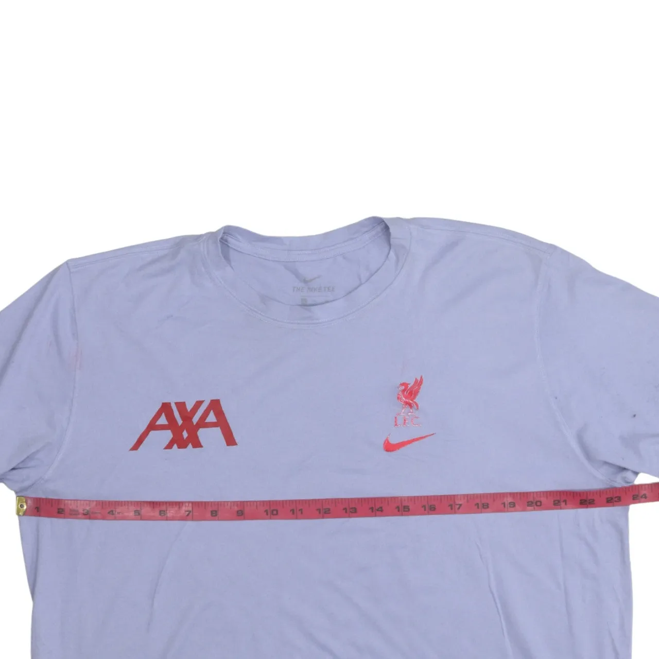 Nike Lilac T Shirt Men’s XLarge Printed AXA Liverpool Crest YNWA Back Swoosh Tee sold by Vintage Club product image thumbnail 5