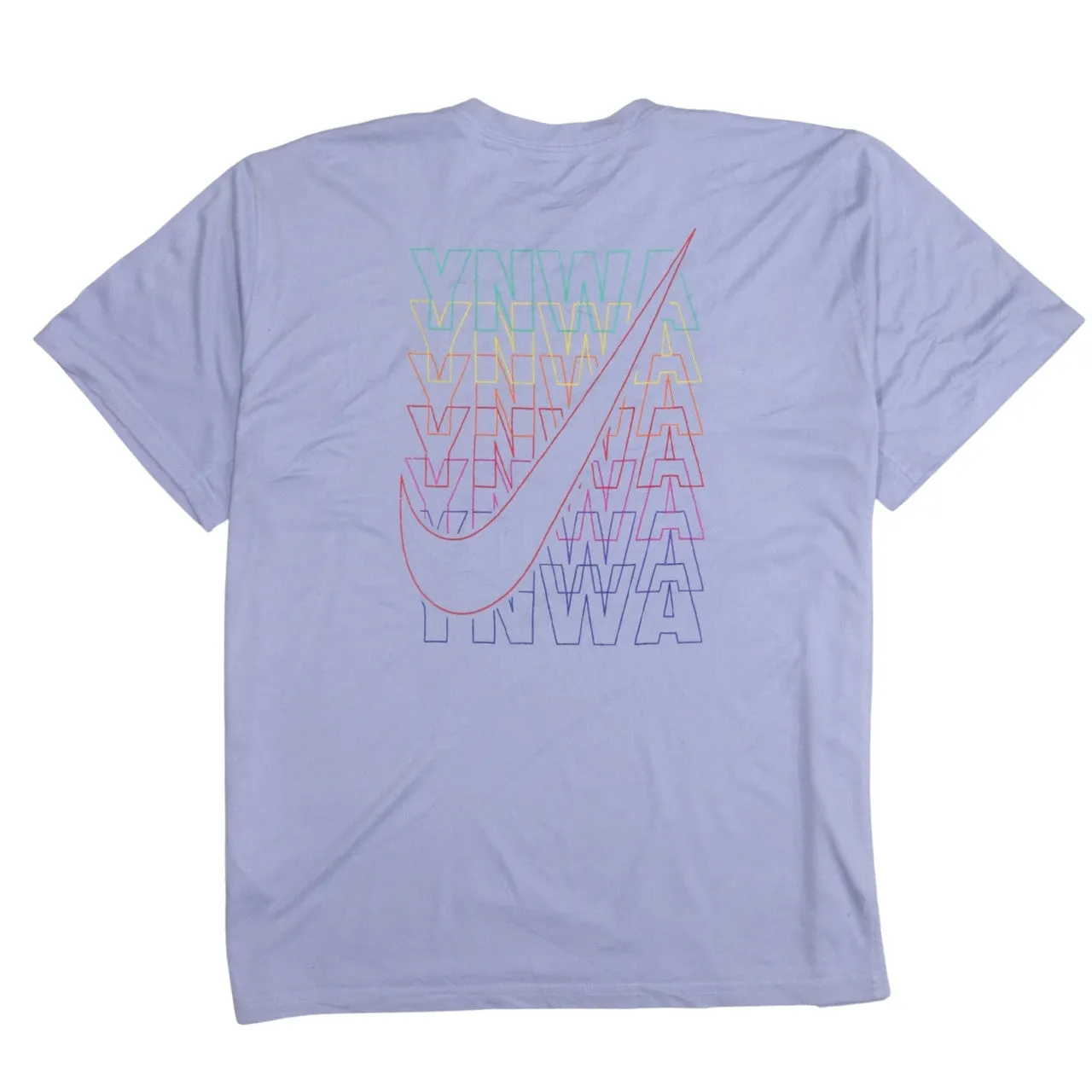Nike Lilac T Shirt Men’s XLarge Printed AXA Liverpool Crest YNWA Back Swoosh Tee sold by Vintage Club product image thumbnail 2