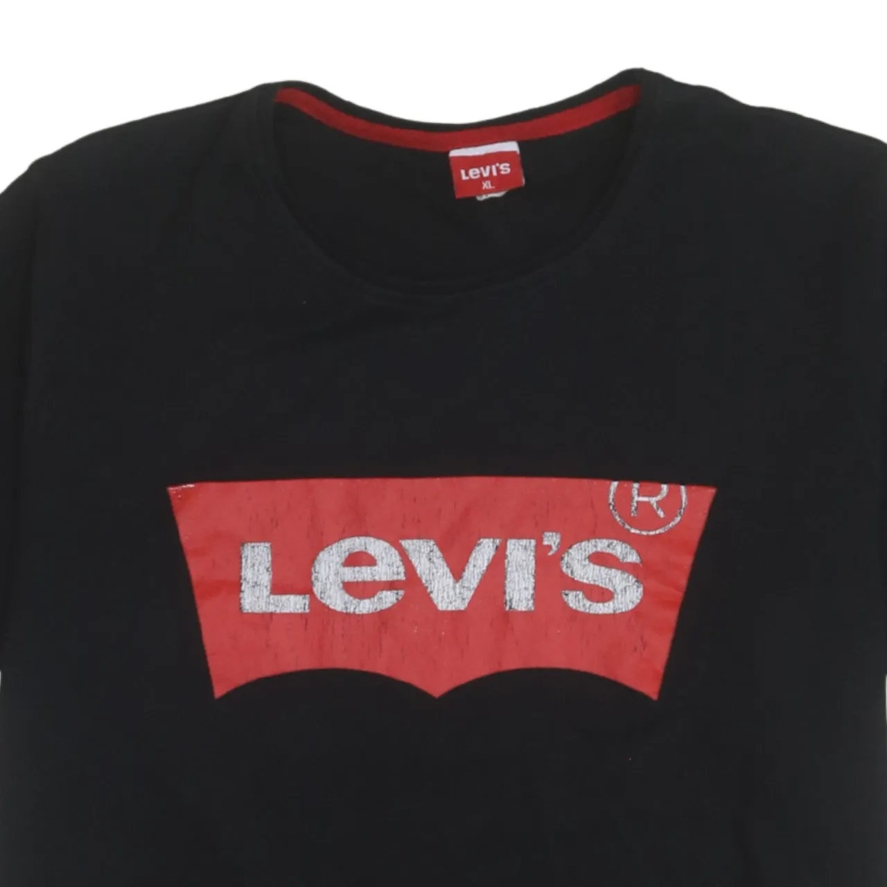 Levi's Black T-Shirt Women's XLarge Printed Batwing Logo Short Sleeve Cotton Tee sold by Vintage Club product image thumbnail 3