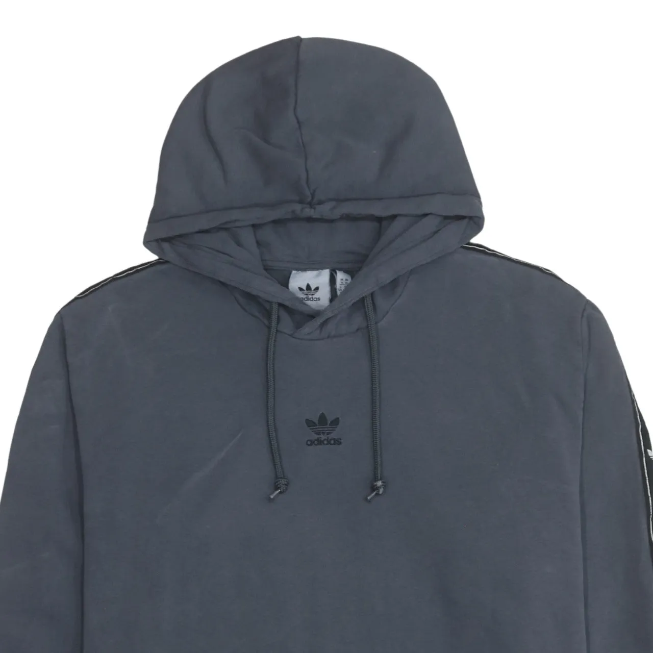 Adidas 90's Drawstring Pockets Pullover Hoodie XLarge Grey sold by Vintage Club product image thumbnail 3