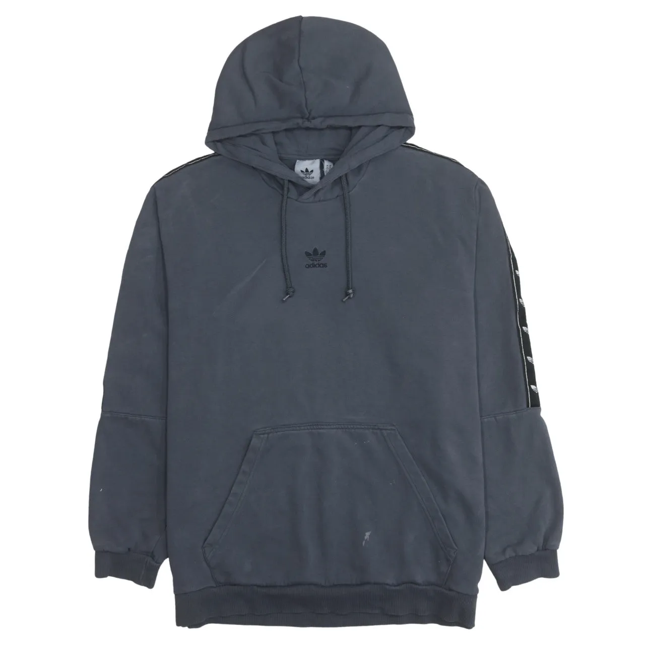 Adidas 90's Drawstring Pockets Pullover Hoodie XLarge Grey sold by Vintage Club