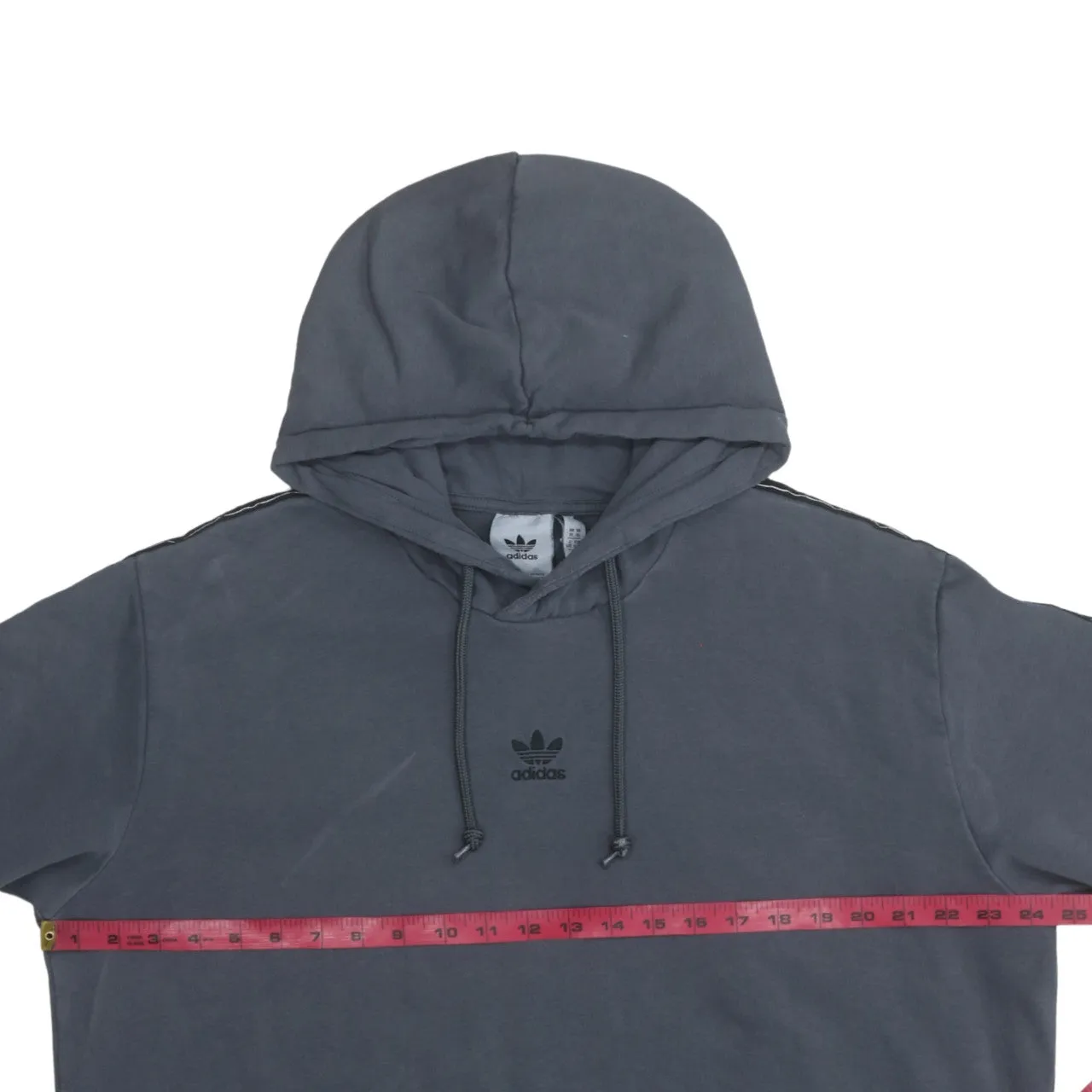 Adidas 90's Drawstring Pockets Pullover Hoodie XLarge Grey sold by Vintage Club product image thumbnail 5