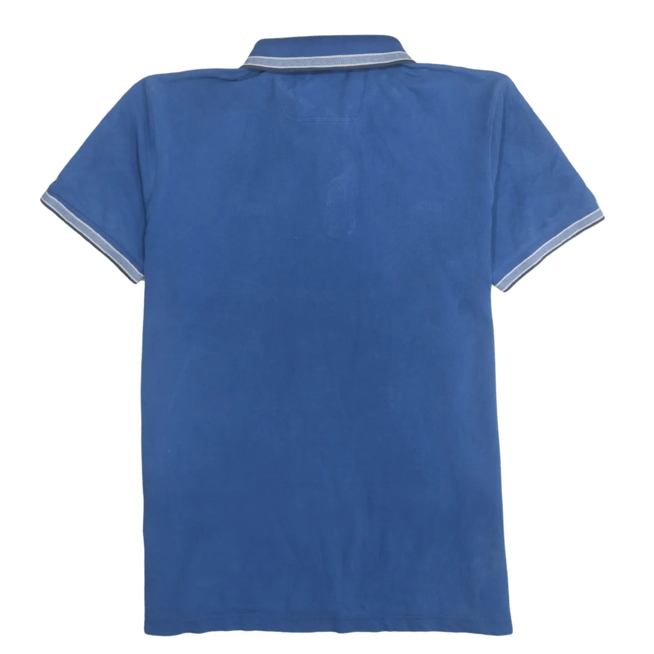Hugo Boss Blue Polo Shirt Women's XLarge Embroidered Chest Logo Contrast Tipped Collar Casual Top sold by Vintage Club product image thumbnail 2