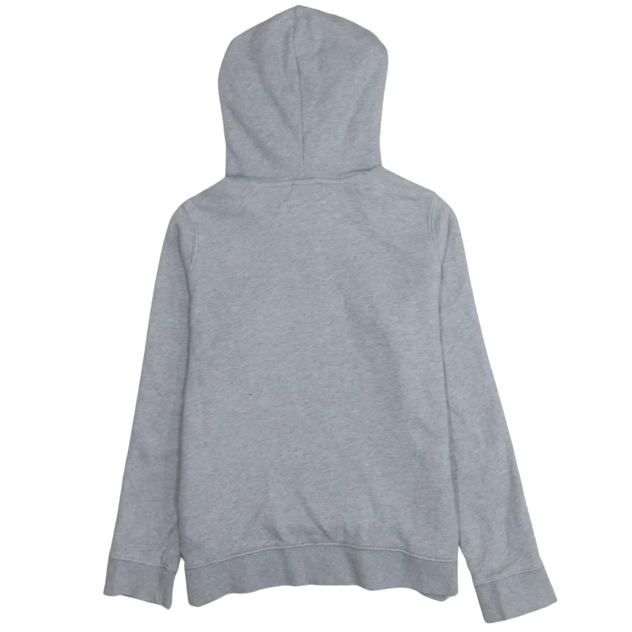 Adidas Grey Hoodie Women’s Medium Trefoil Printed Logo Drawstring Hood Pullover Sweatshirt sold by Vintage Club product image thumbnail 2