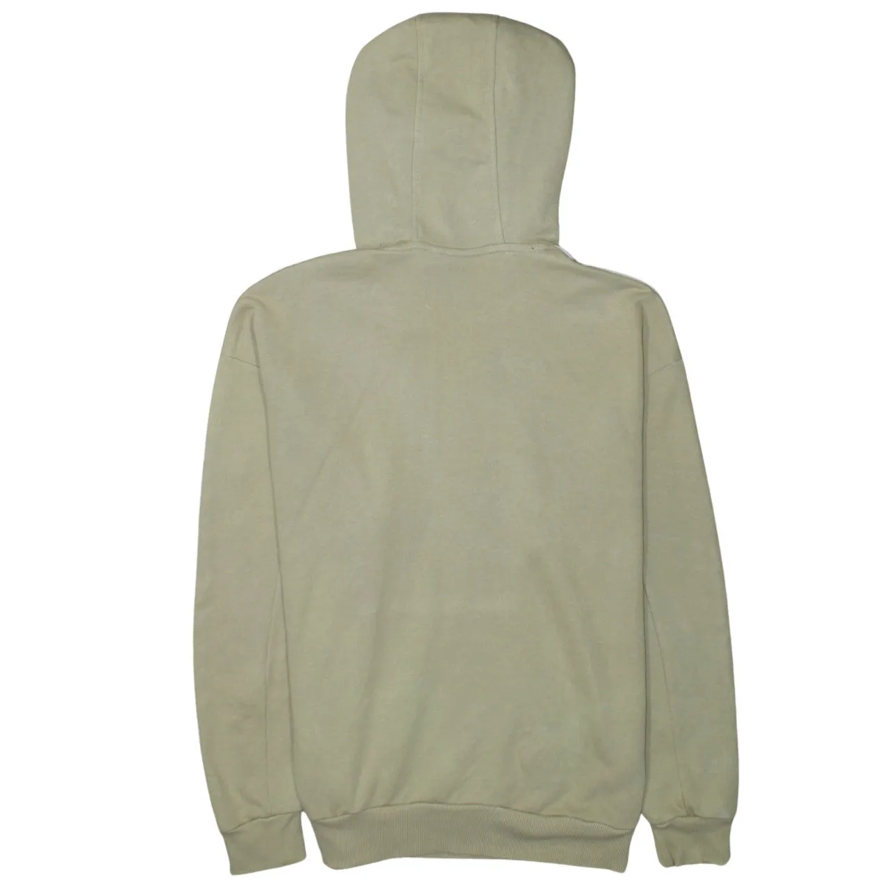 Adidas Khaki Green Hoodie Women’s Medium Trefoil Printed Logo Three Stripe Pullover Sweatshirt sold by Vintage Club product image thumbnail 2