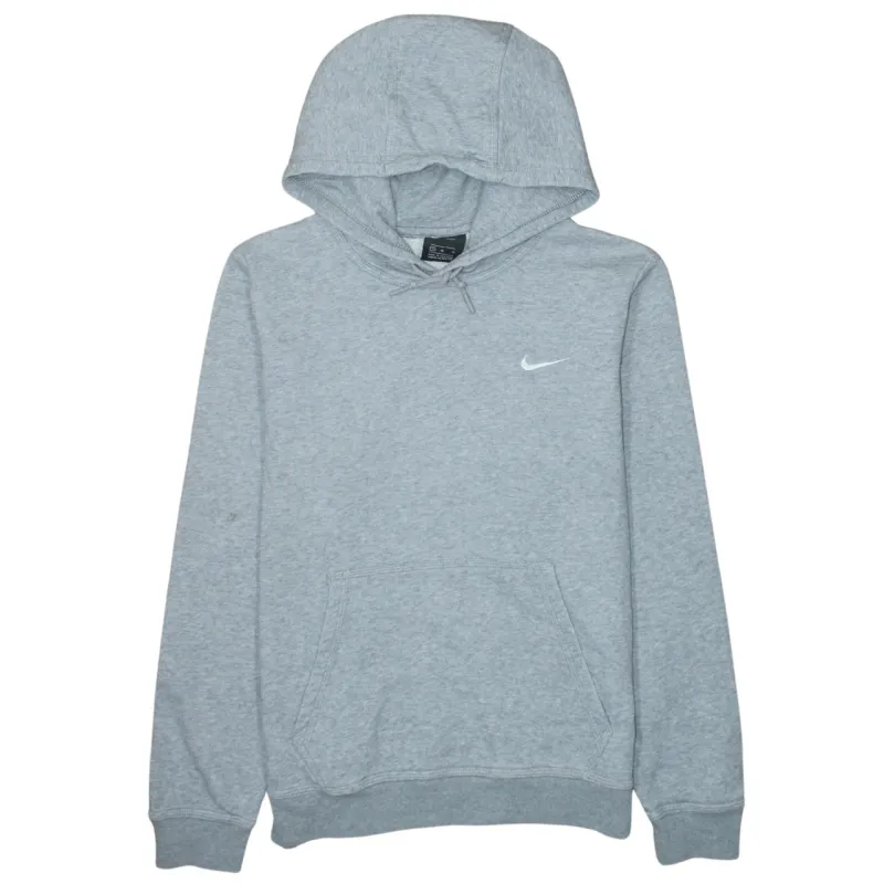Nike Grey Pullover Hoodie Men’s Medium Embroidered Swoosh Front Pocket Fleece Sweatshirt sold by Vintage Club