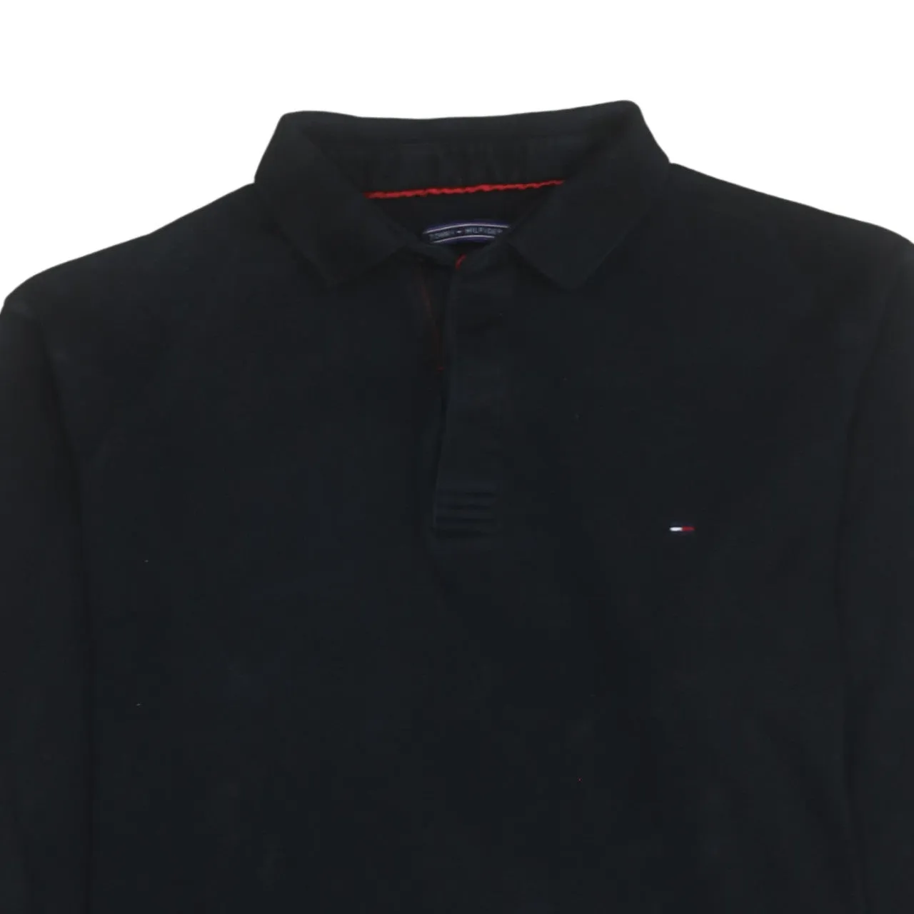 Tommy Hilfiger Black Long Sleeve Polo Shirt Women’s 3XL Small Chest Flag Logo Top sold by Vintage Club product image thumbnail 3