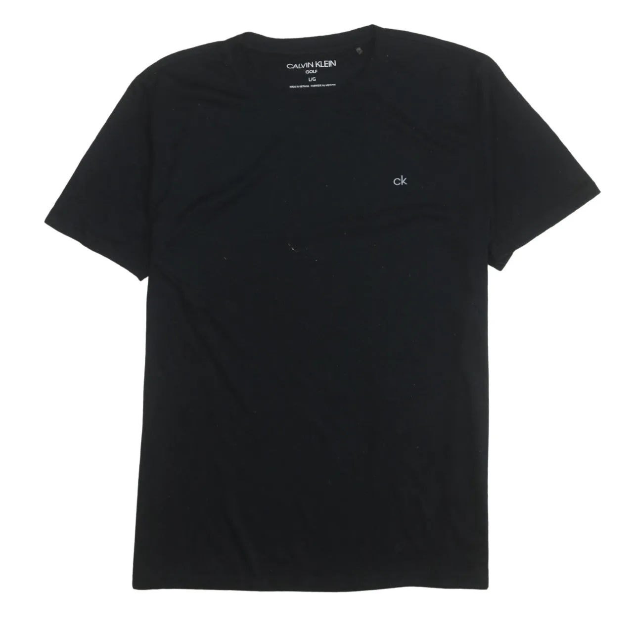 Calvin Klein Black T Shirt Women's Large Small ck Logo Minimalist Casual Top Tee sold by Vintage Club