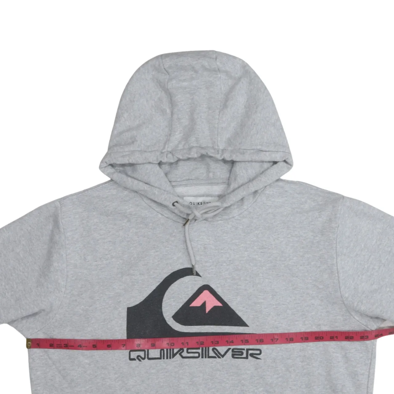 Quiksilver Grey Hoodie Women’s XLarge Printed Logo Drawstring Hood Front Pouch Pullover sold by Vintage Club product image thumbnail 5
