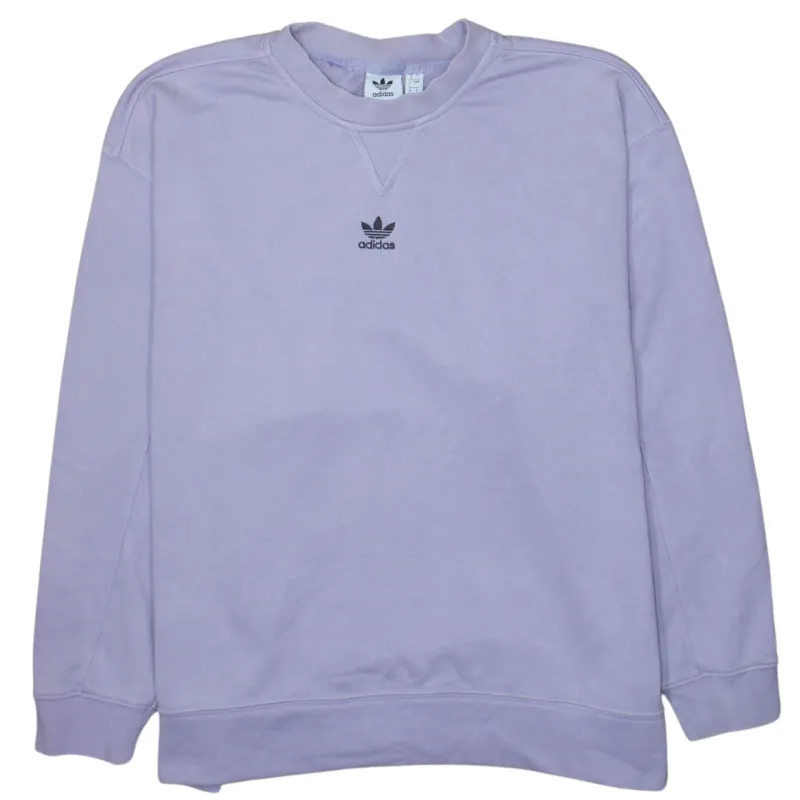 Adidas Lilac Purple Sweatshirt Women’s XXLarge Embroidered Trefoil Logo Crewneck Pullover sold by Vintage Club