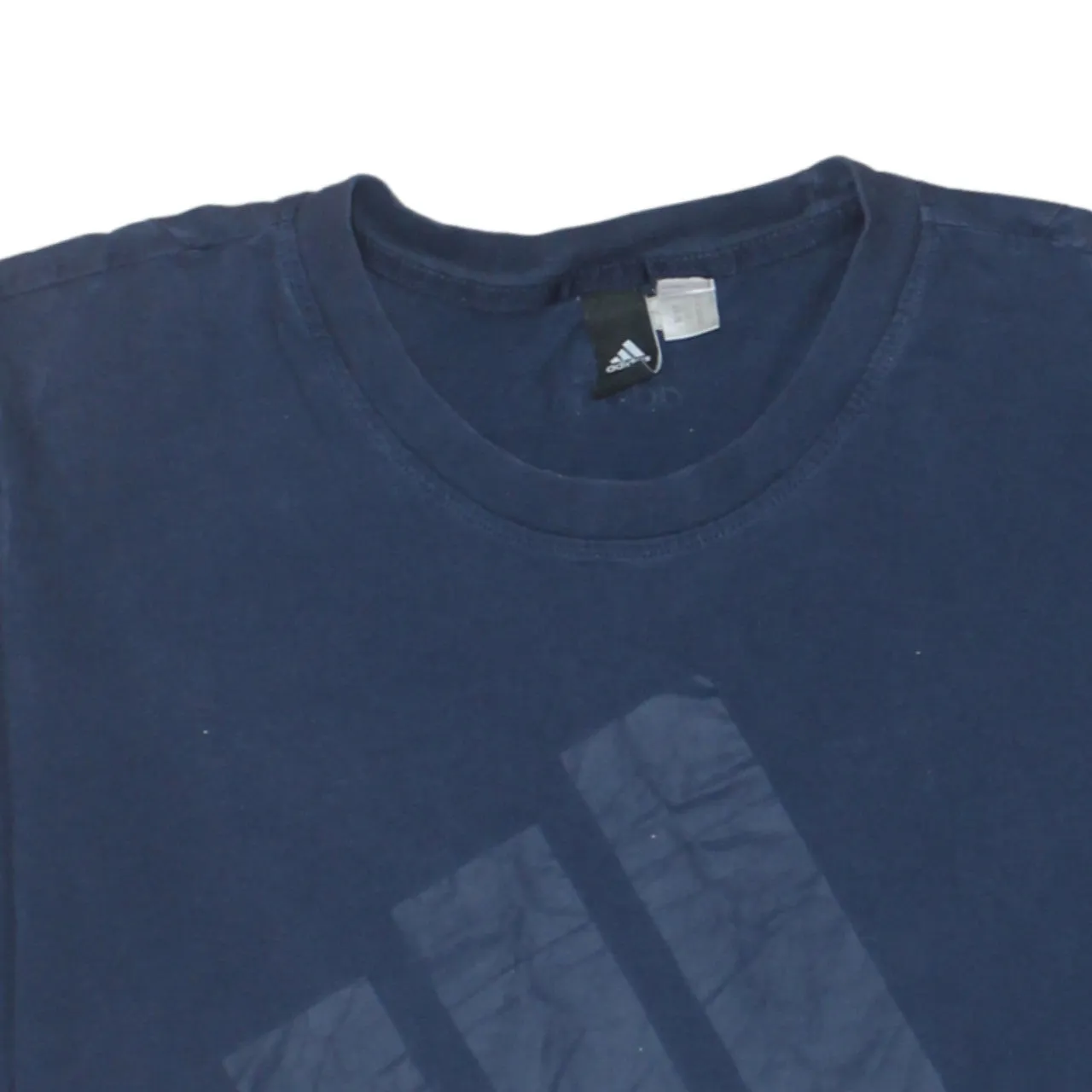 Adidas Navy Blue T Shirt Men’s Large Printed Big Logo Crewneck Casual Top Tee sold by Vintage Club product image thumbnail 3