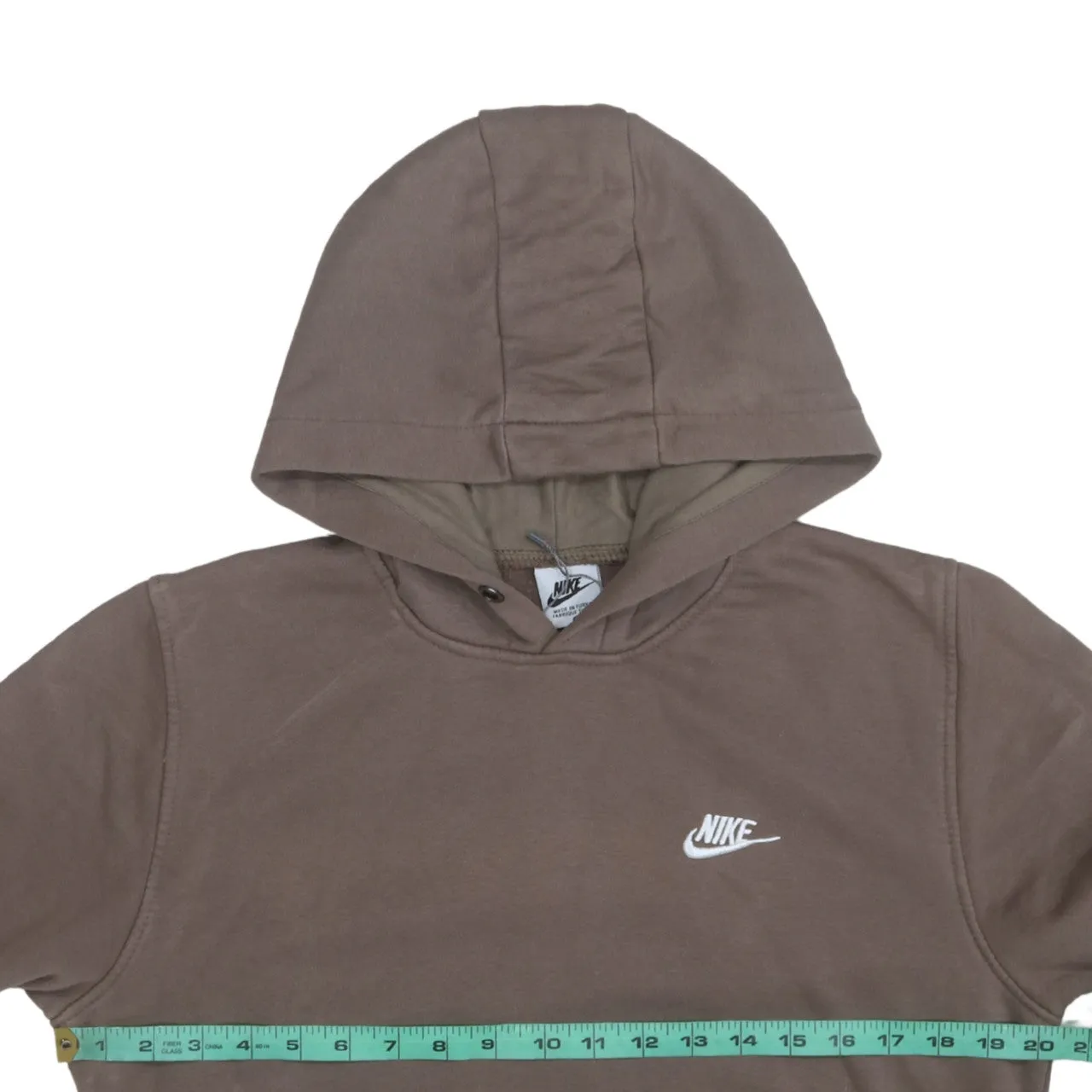 Nike Brown Hoodie Women’s Large Embroidered Swoosh Front Pocket Pullover Sweatshirt sold by Vintage Club product image thumbnail 5