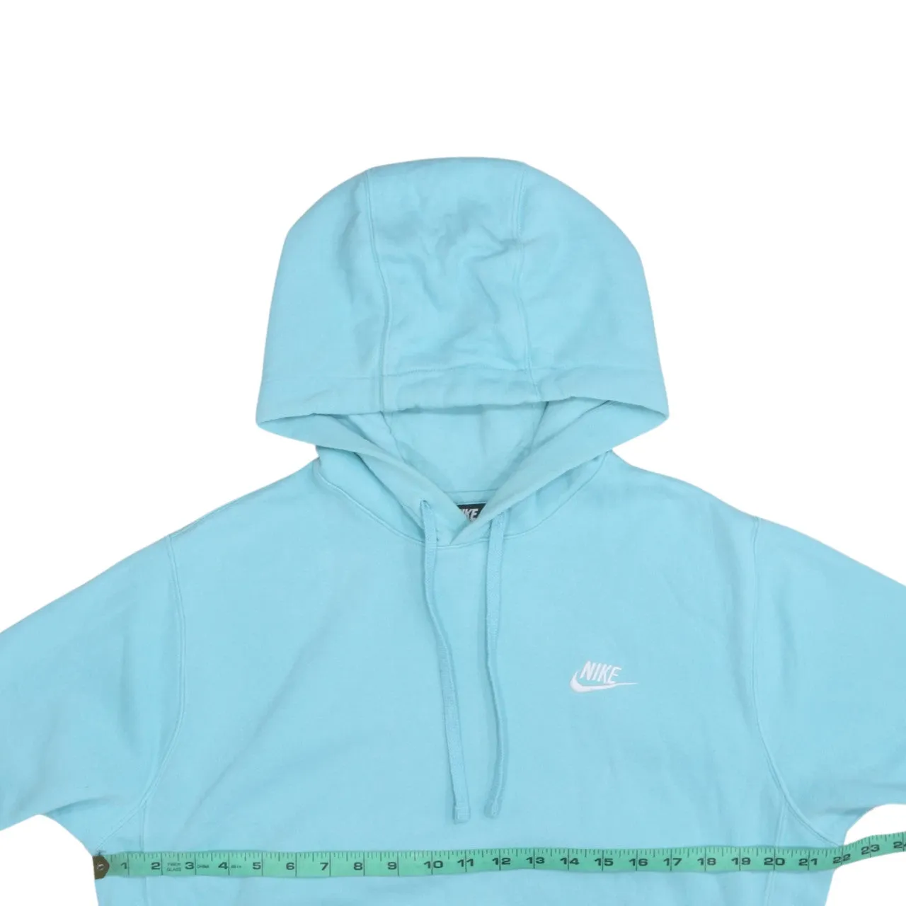 Nike Light Blue Hoodie Men's Small Embroidered Swoosh Logo Pullover Sweatshirt sold by Vintage Club product image thumbnail 5