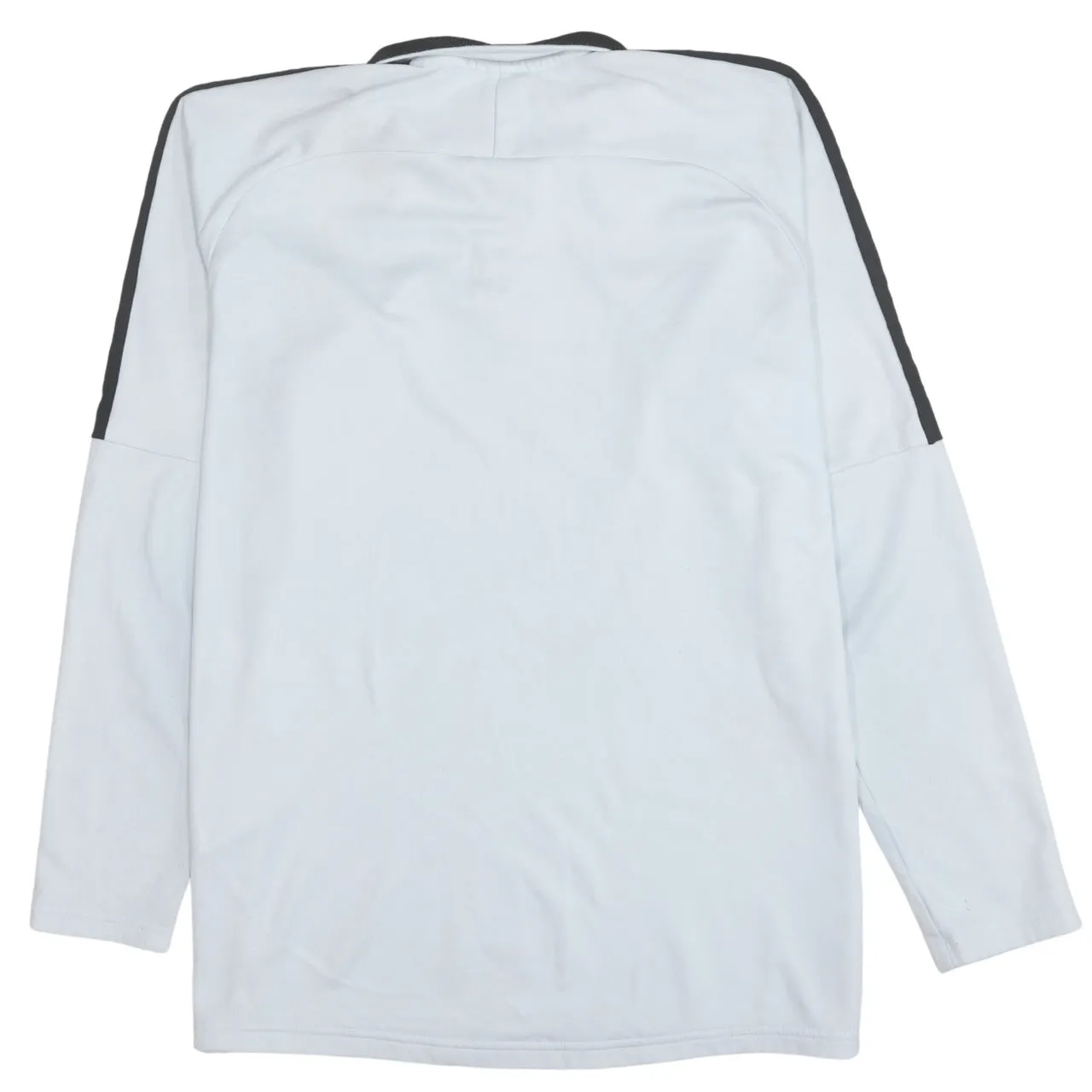 Nike White Quarter Zip Sweatshirt Women’s Large Embroidered Swoosh Contrast Shoulder Panels Pullover Top sold by Vintage Club product image thumbnail 2