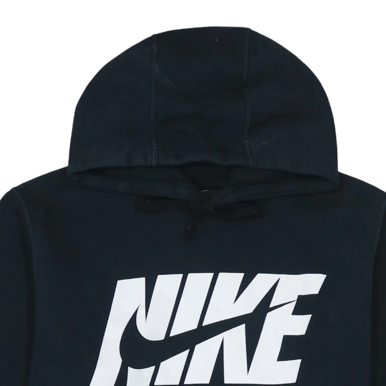 Nike Black Hoodie Women’s Large Printed Logo Front Pocket Pullover Sweatshirt sold by Vintage Club product image thumbnail 3