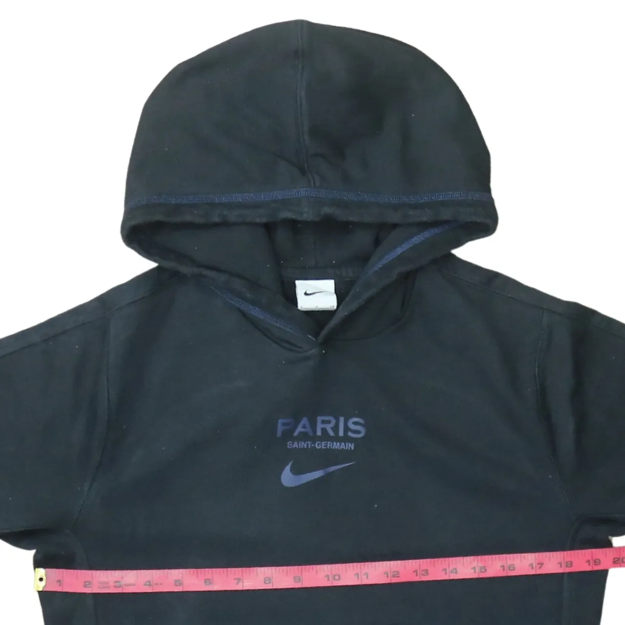 Nike Black Hoodie Men's Small Paris Saint Germain Printed Logo Pullover Sweatshirt sold by Vintage Club product image thumbnail 5