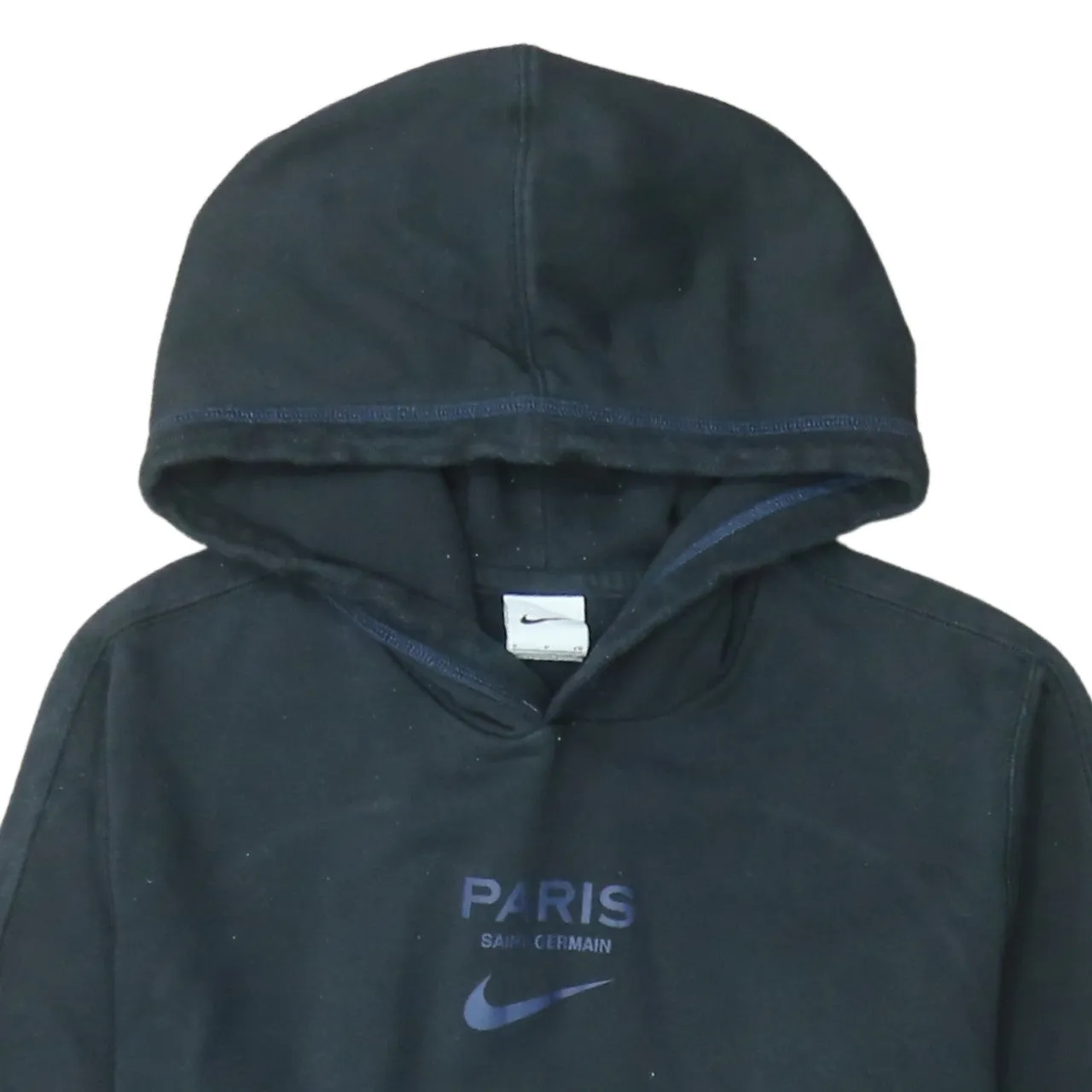 Nike Black Hoodie Men's Small Paris Saint Germain Printed Logo Pullover Sweatshirt sold by Vintage Club product image thumbnail 3