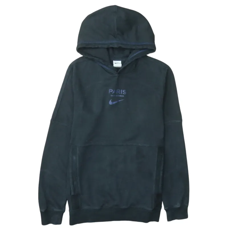 Nike Black Hoodie Men's Small Paris Saint Germain Printed Logo Pullover Sweatshirt made by Nike