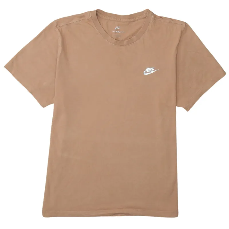 Nike Brown T Shirt Men's Medium Printed Swoosh Logo Short Sleeve Casual Tee sold by Vintage Club