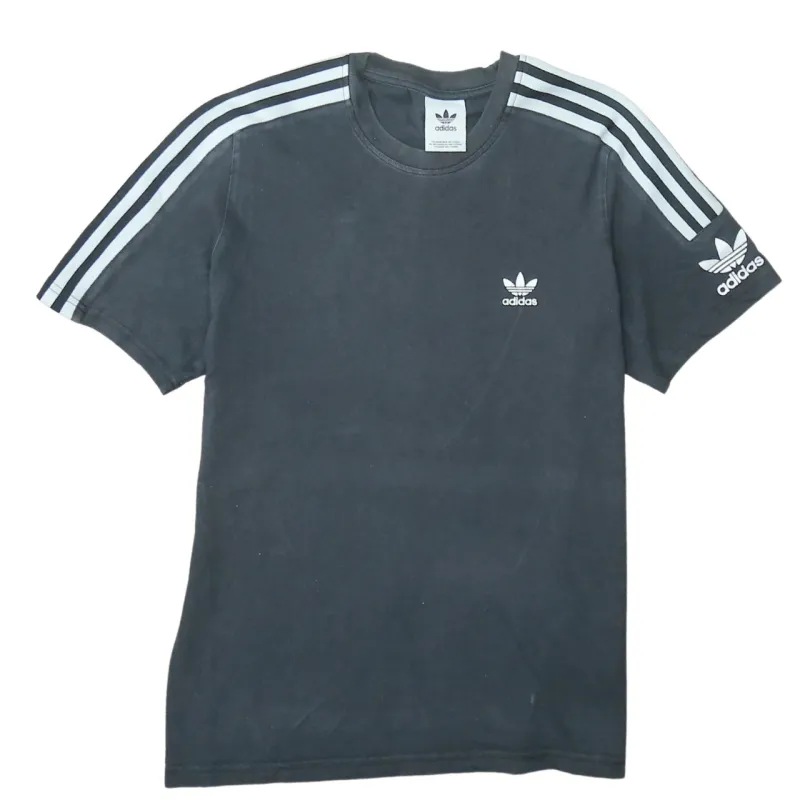 Adidas Faded Black T Shirt Men's Medium Trefoil Logo Three Stripe Sleeves Casual Top sold by Vintage Club