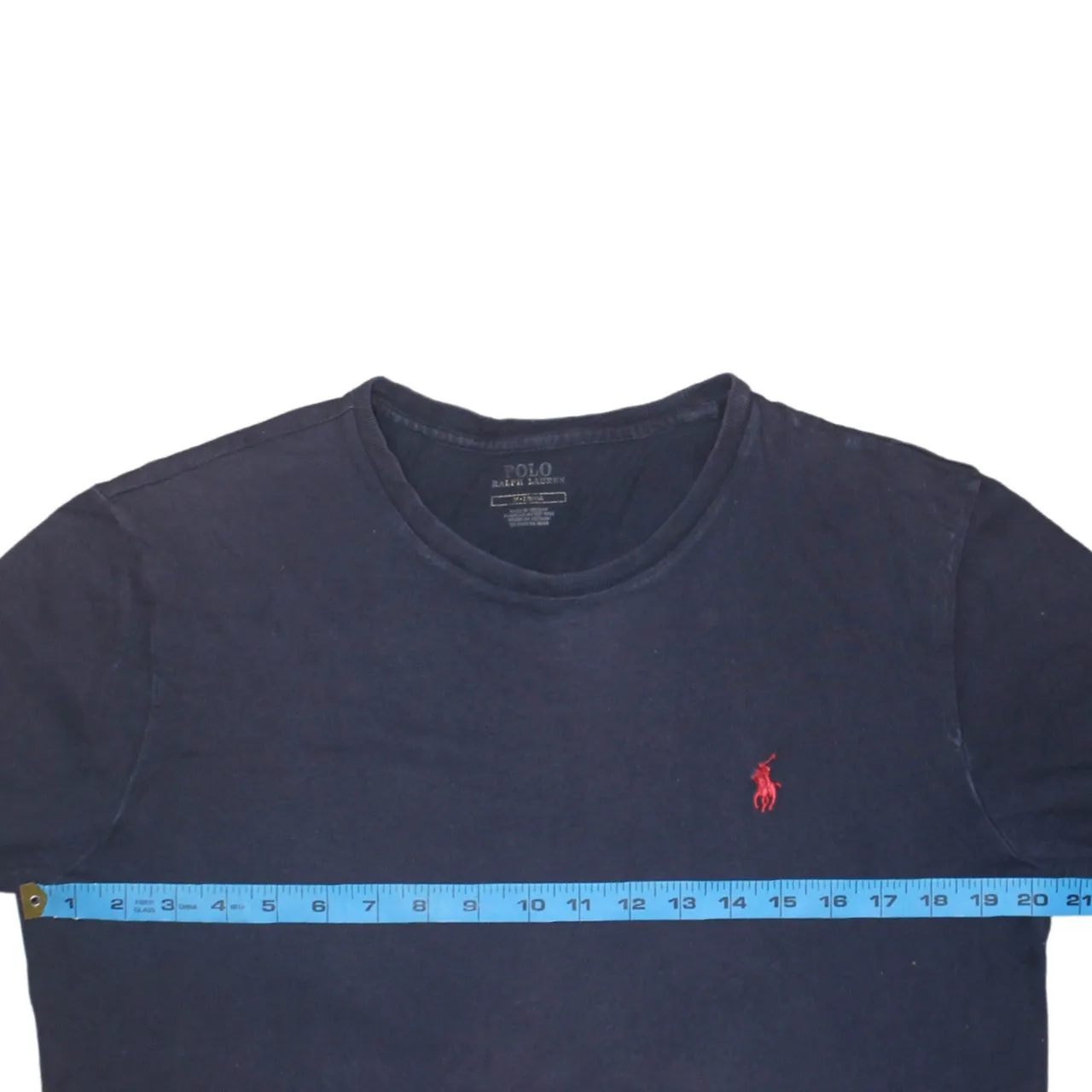 Polo Ralph Lauren Navy Blue T Shirt Men's Medium Embroidered Red Pony Logo Casual Top sold by Vintage Club product image thumbnail 5