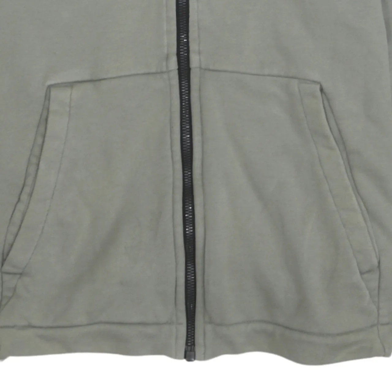 Nike Khaki Green Zip Hoodie Women’s Medium Embroidered Swoosh Split Pockets Casual Sweatshirt sold by Vintage Club product image thumbnail 4