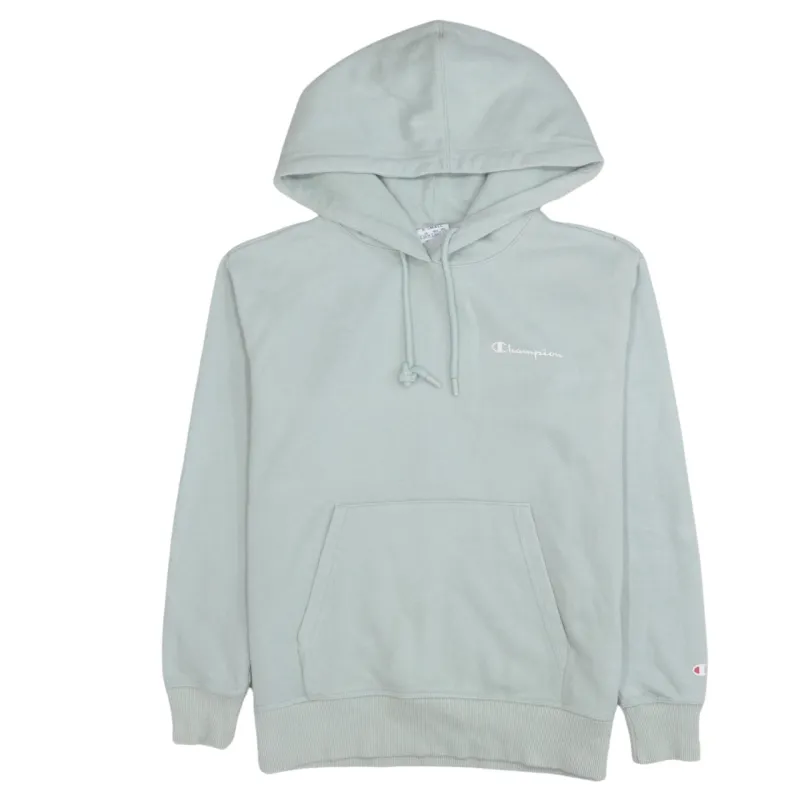 Champion Mint Green Hoodie Men's XSmall Embroidered Script Logo Front Pocket Pullover Sweatshirt sold by Vintage Club