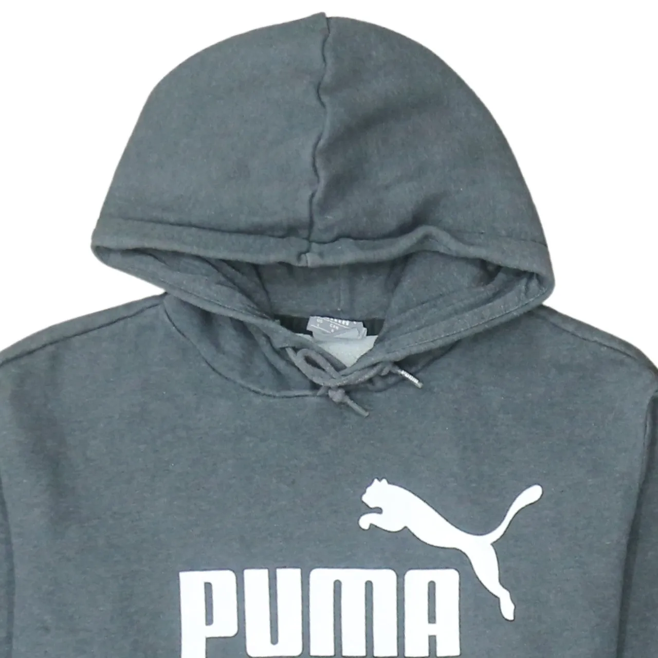 Puma Dark Grey Hoodie Men's Large Printed Logo Front Pocket Pullover Sweatshirt sold by Vintage Club product image thumbnail 3