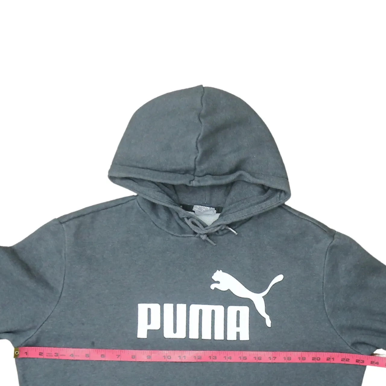 Puma Dark Grey Hoodie Men's Large Printed Logo Front Pocket Pullover Sweatshirt sold by Vintage Club product image thumbnail 5