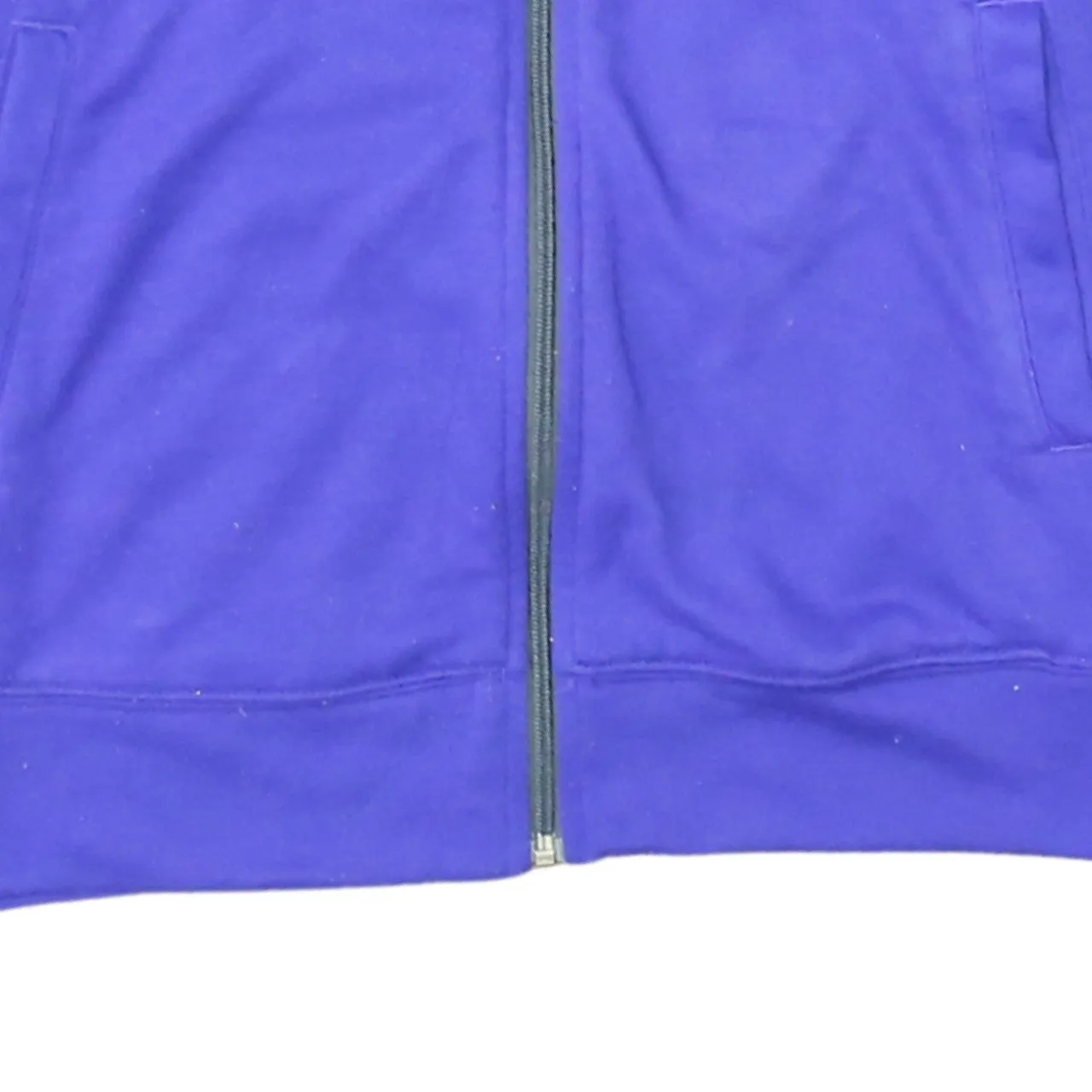 Adidas Purple Full Zip Hoodie Women’s Large Embroidered Logo Drawstring Hood Casual Sweatshirt sold by Vintage Club product image thumbnail 4