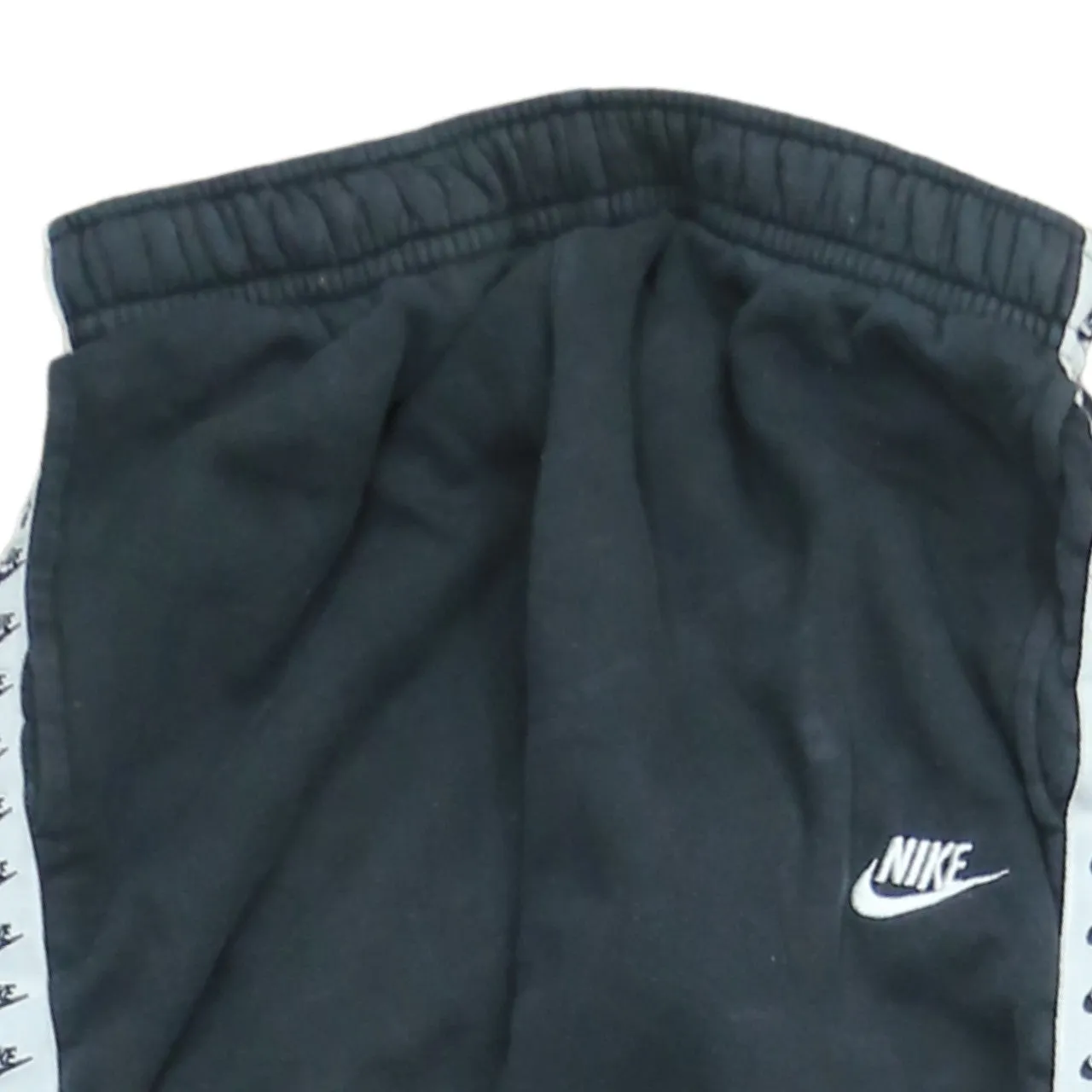 Nike Black Joggers Women’s Small Taped Logo Side Stripes Elastic Waist Cuffed Sweatpants sold by Vintage Club product image thumbnail 3