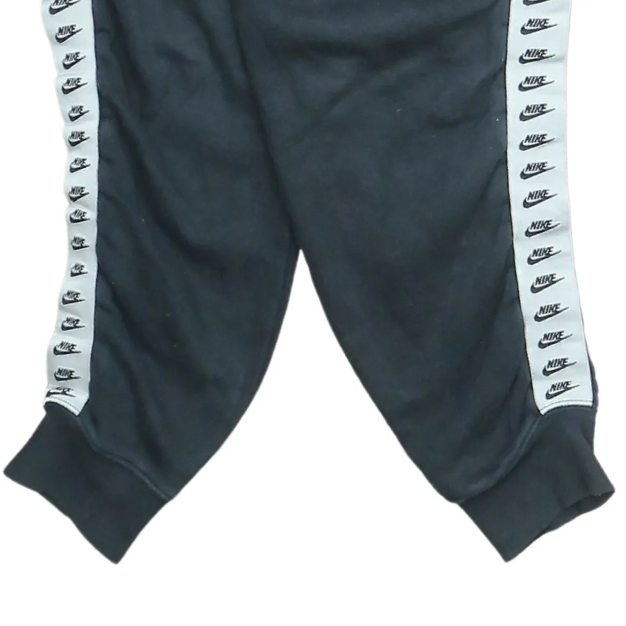 Nike Black Joggers Women’s Small Taped Logo Side Stripes Elastic Waist Cuffed Sweatpants sold by Vintage Club product image thumbnail 4