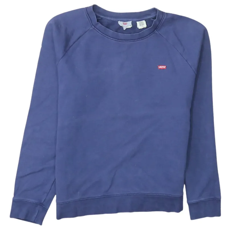 Levi's Navy Blue Sweatshirt Men's Small Embroidered Red Tab Logo Crewneck Pullover Top made by Levi's