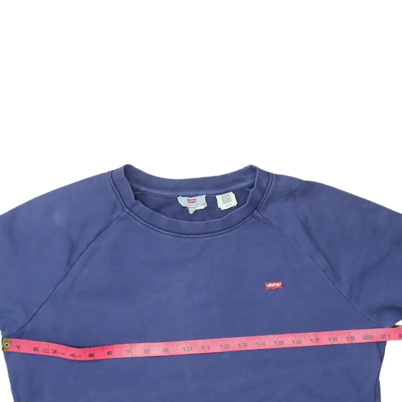 Levi's Navy Blue Sweatshirt Men's Small Embroidered Red Tab Logo Crewneck Pullover Top sold by Vintage Club product image thumbnail 5