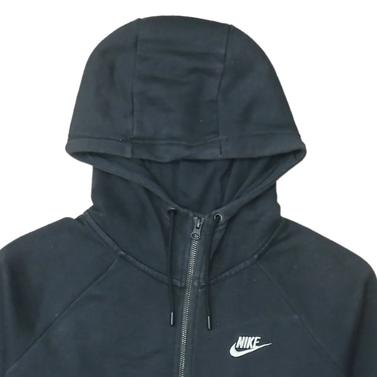 Nike Black Full Zip Hoodie Men's Medium Embroidered Swoosh Split Pouch Pocket Sweatshirt sold by Vintage Club product image thumbnail 3