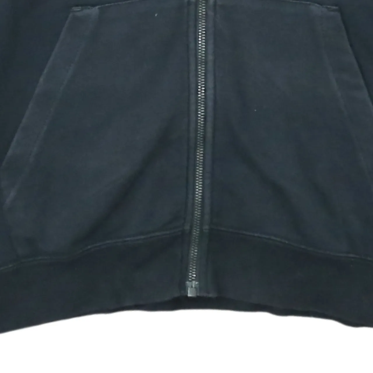 Nike Black Full Zip Hoodie Men's Medium Embroidered Swoosh Split Pouch Pocket Sweatshirt sold by Vintage Club product image thumbnail 4