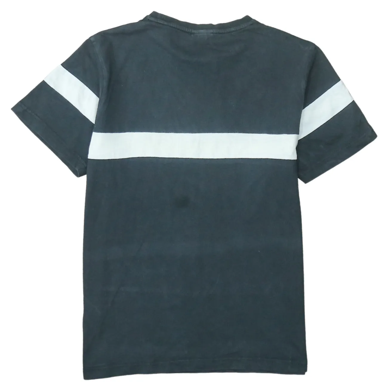 Ellesse Black T Shirt Men's Medium Large Front Logo White Stripe Casual Tee sold by Vintage Club product image thumbnail 2