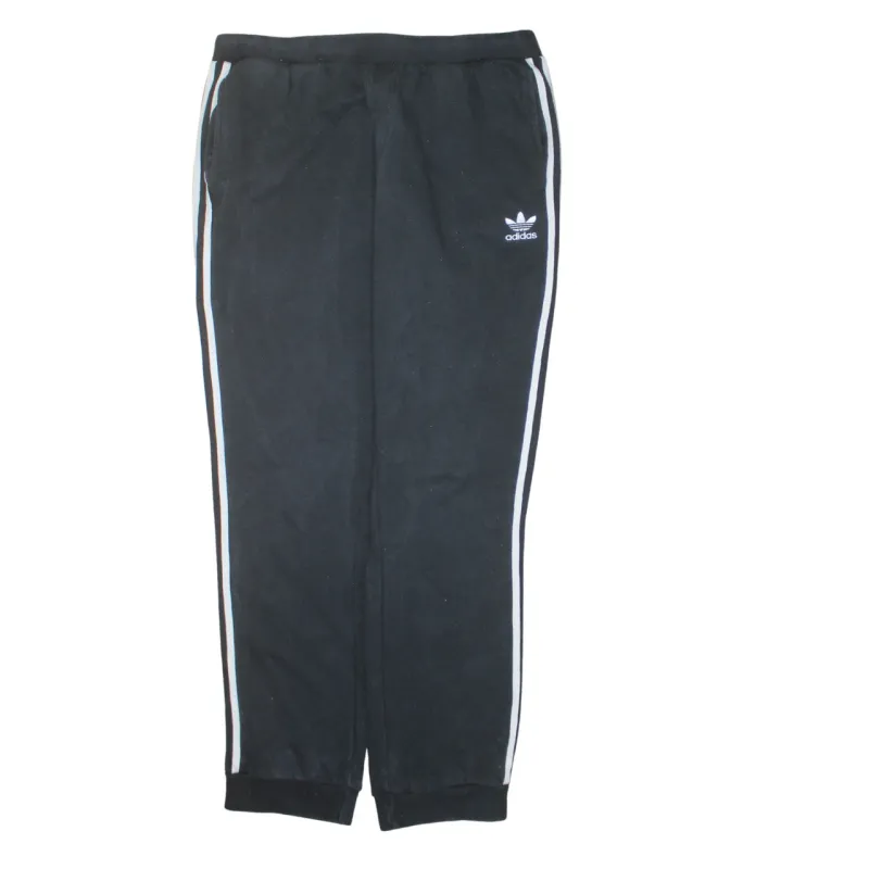 Adidas Black Joggers Men’s Medium Trefoil Logo Side Stripes Cuffed Track Pants sold by Vintage Club