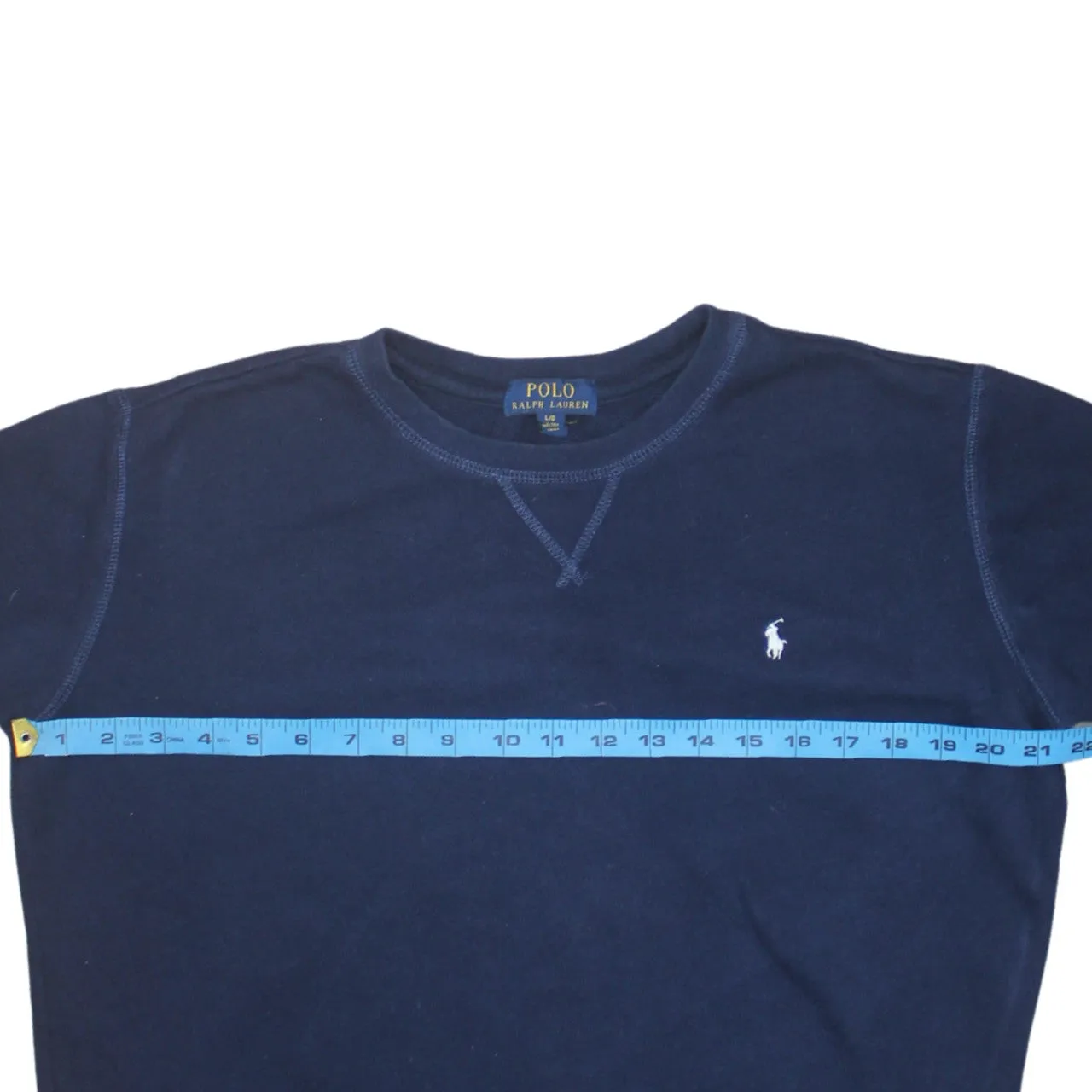 Polo Ralph Lauren Navy Sweatshirt Women's Large Embroidered Pony Logo Crewneck Pullover sold by Vintage Club product image thumbnail 5