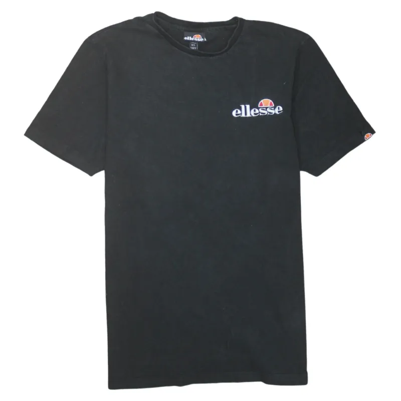 Ellesse Black T Shirt Women’s Large Printed Chest Logo Short Sleeve Casual Top sold by Vintage Club