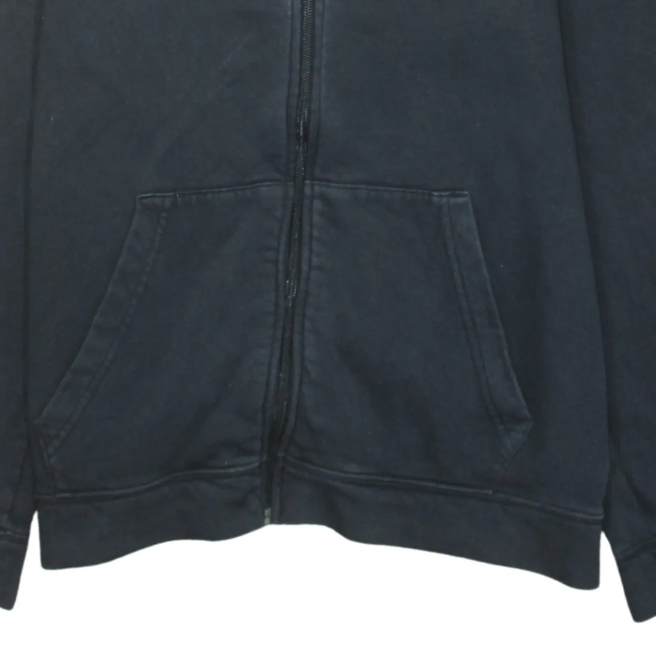 Nike Black Full Zip Hoodie Women’s XLarge Printed Swoosh Logo Split Pocket Sweatshirt sold by Vintage Club product image thumbnail 4