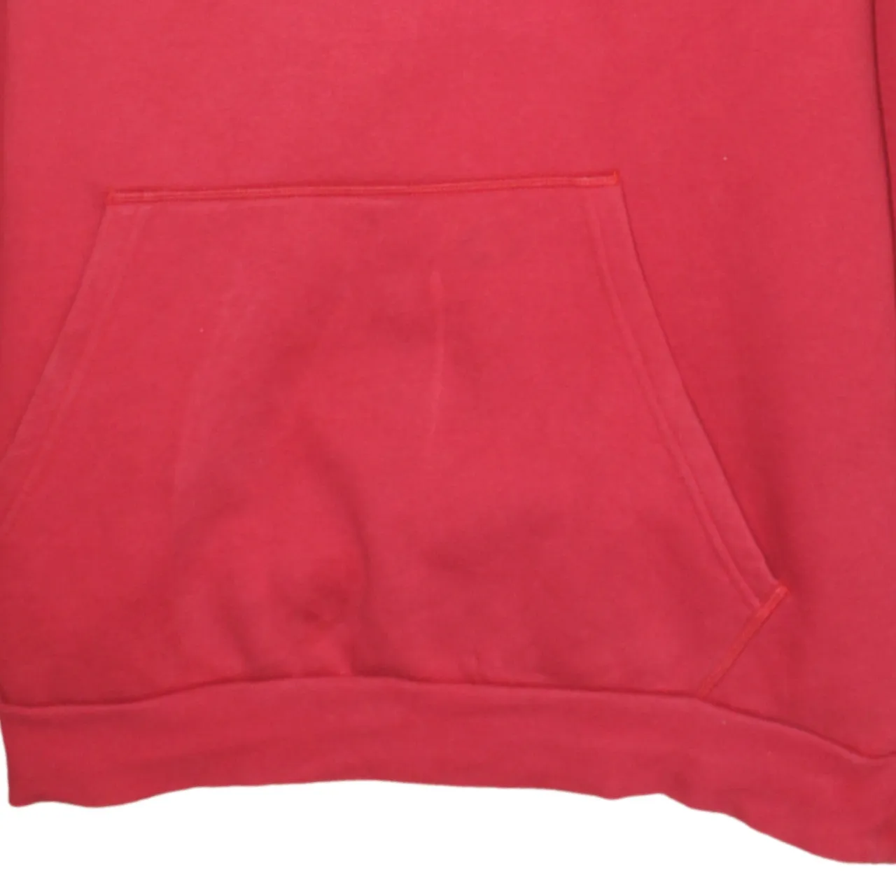 Adidas Red Hoodie Men's Large Embroidered Logo Piping Detail Front Pocket Pullover Sweatshirt sold by Vintage Club product image thumbnail 4