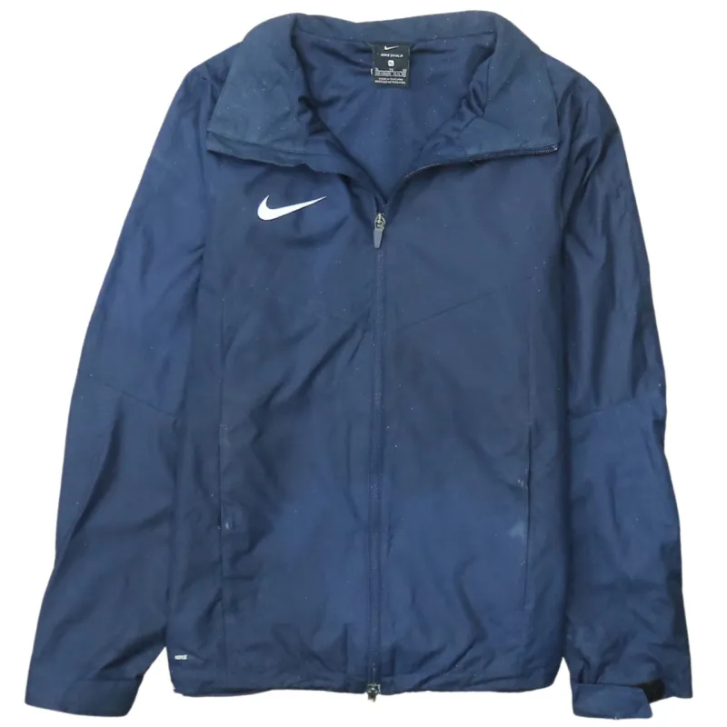 Nike Navy Blue Windbreaker Jacket Women’s XLarge Embroidered Swoosh Zip Pockets Track Top sold by Vintage Club