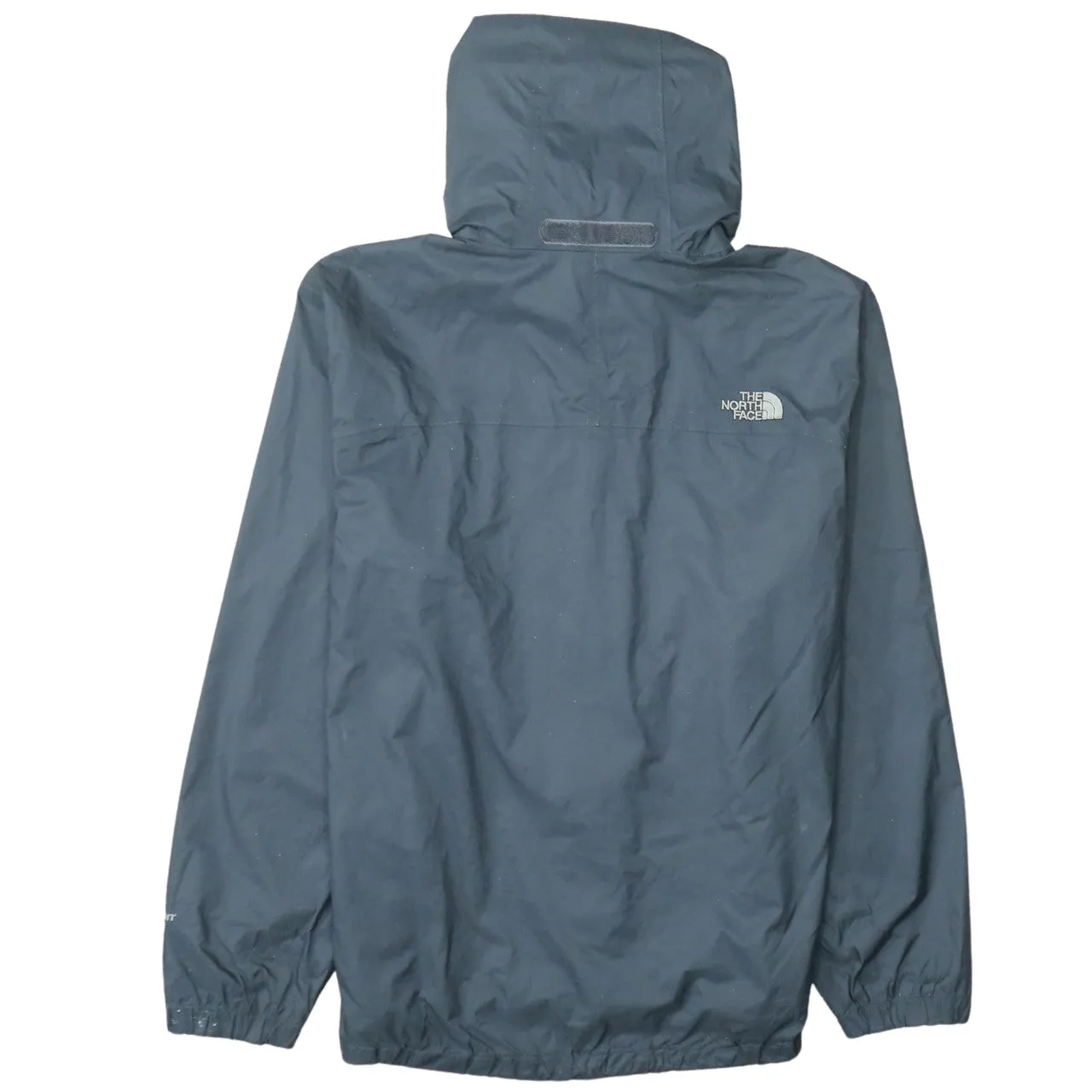 The North Face Dark Grey Hooded Windbreaker Men's Medium Embroidered Logo Zip Jacket sold by Vintage Club product image thumbnail 2
