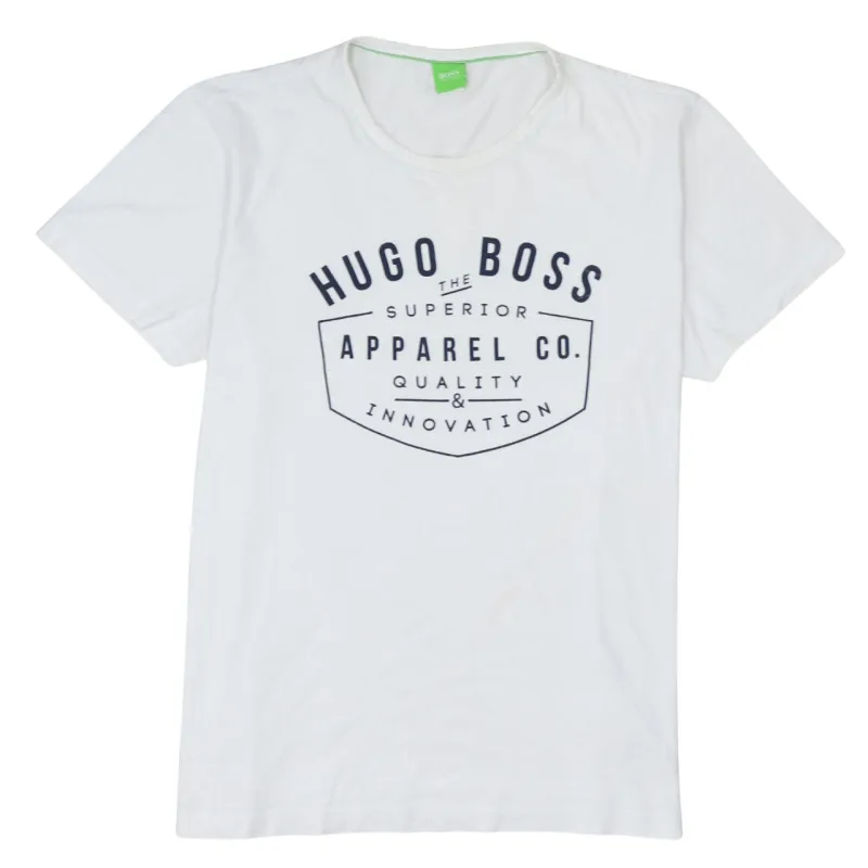 Hugo Boss White T Shirt Women's Large Printed Logo Graphic Tee Casual Top sold by Vintage Club