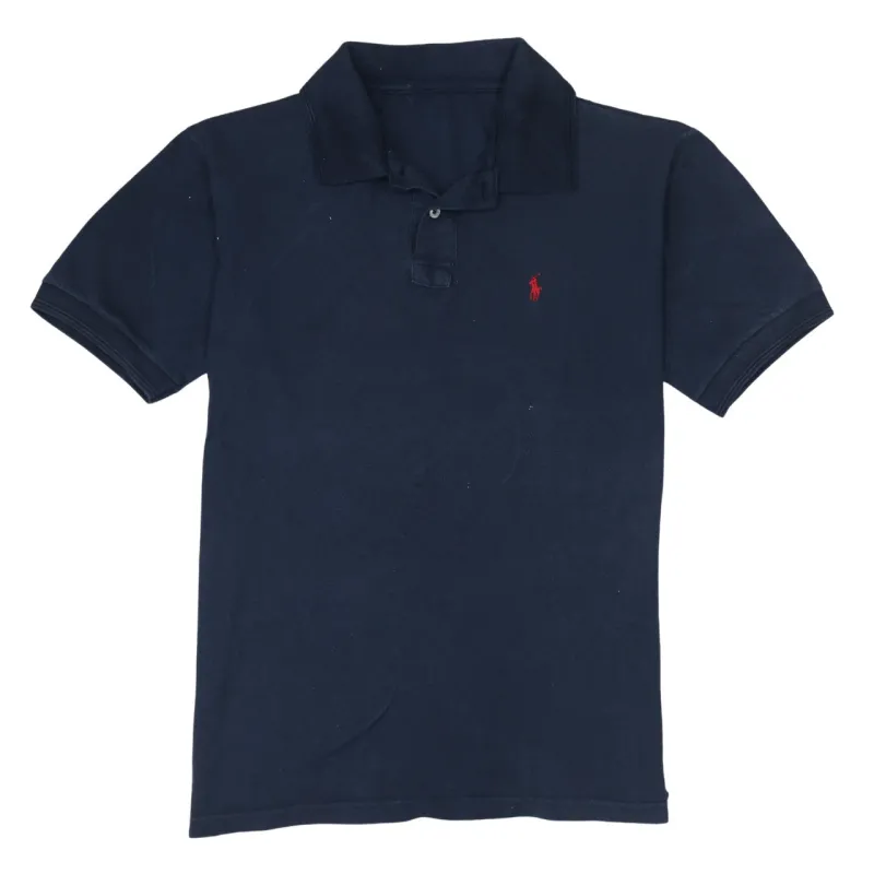 Polo Ralph Lauren Navy Blue Polo Shirt Men's Medium Embroidered Red Pony Logo Casual Top sold by Vintage Club