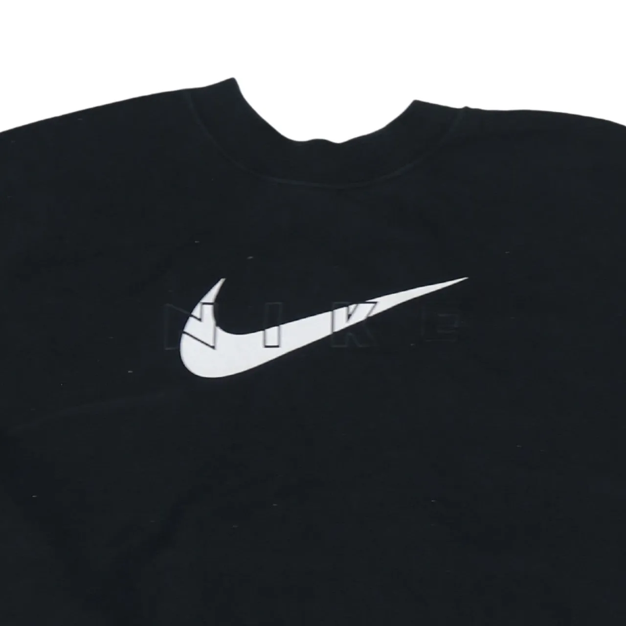 Nike Black Sweatshirt Women's XLarge Printed Swoosh Logo Crewneck Pullover Fleece Top sold by Vintage Club product image thumbnail 3